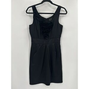 Max and Cleo‎ Dress Womens Small Black Sleeveless Ruffle Pleat Cocktail Lined